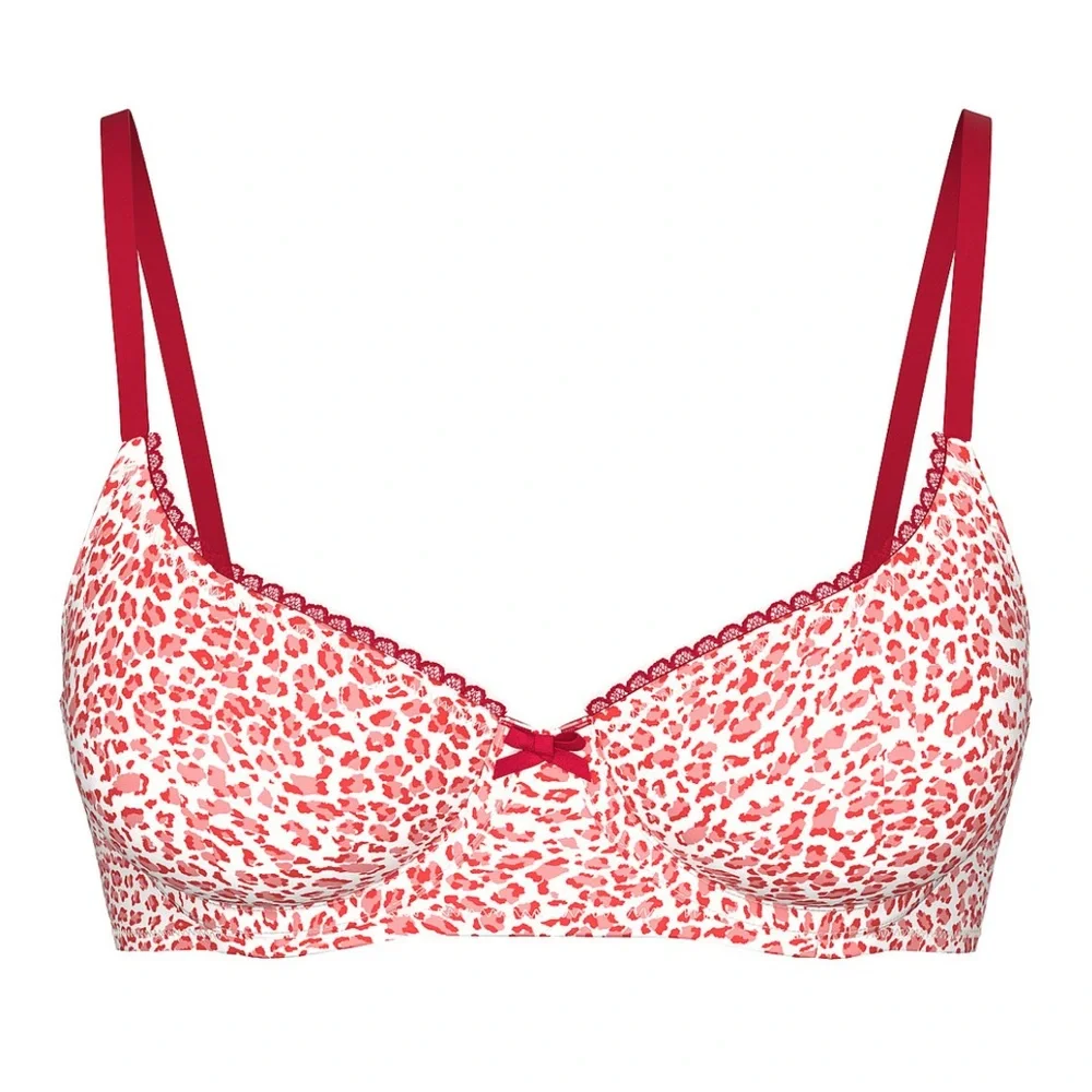 PINK By Frankies Bikinis Red Leopard Print Bikini